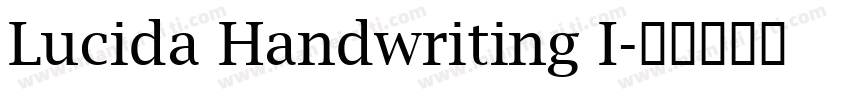Lucida Handwriting I字体转换